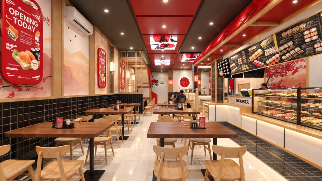 Desain Interior Sushi Mentai Xpress Gading Serpong